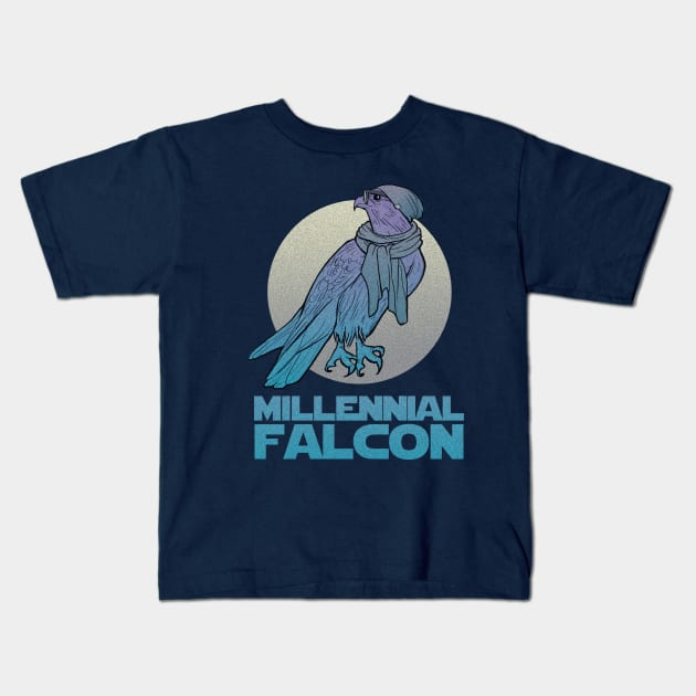 Millennial Falcon Kids T-Shirt by pachyderm1